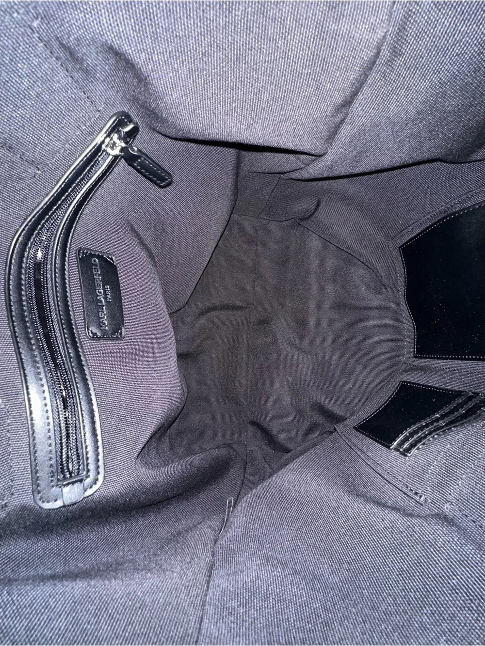 Karl Lagerfeld Black and White Woven Tote